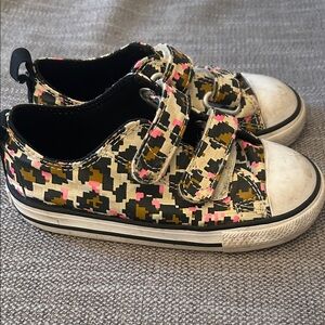 Converse Kids Camo Sneakers - Black, Pink, Tan